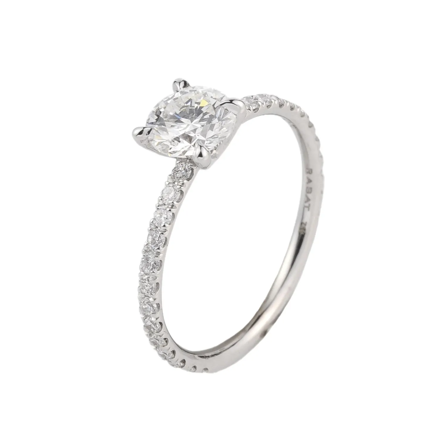 ANILLOS DE COMPROMISO Solitario oro blanco y diamante color g, pureza vs2 y peso 0,70 cts.