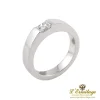 ANILLOS DE COMPROMISO Solitario cartier en oro blanco con un brillante. Talla 48.