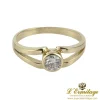 ANILLOS DE COMPROMISO Solitario oro amarillo color h, pureza si1 y peso 0,35 cts.