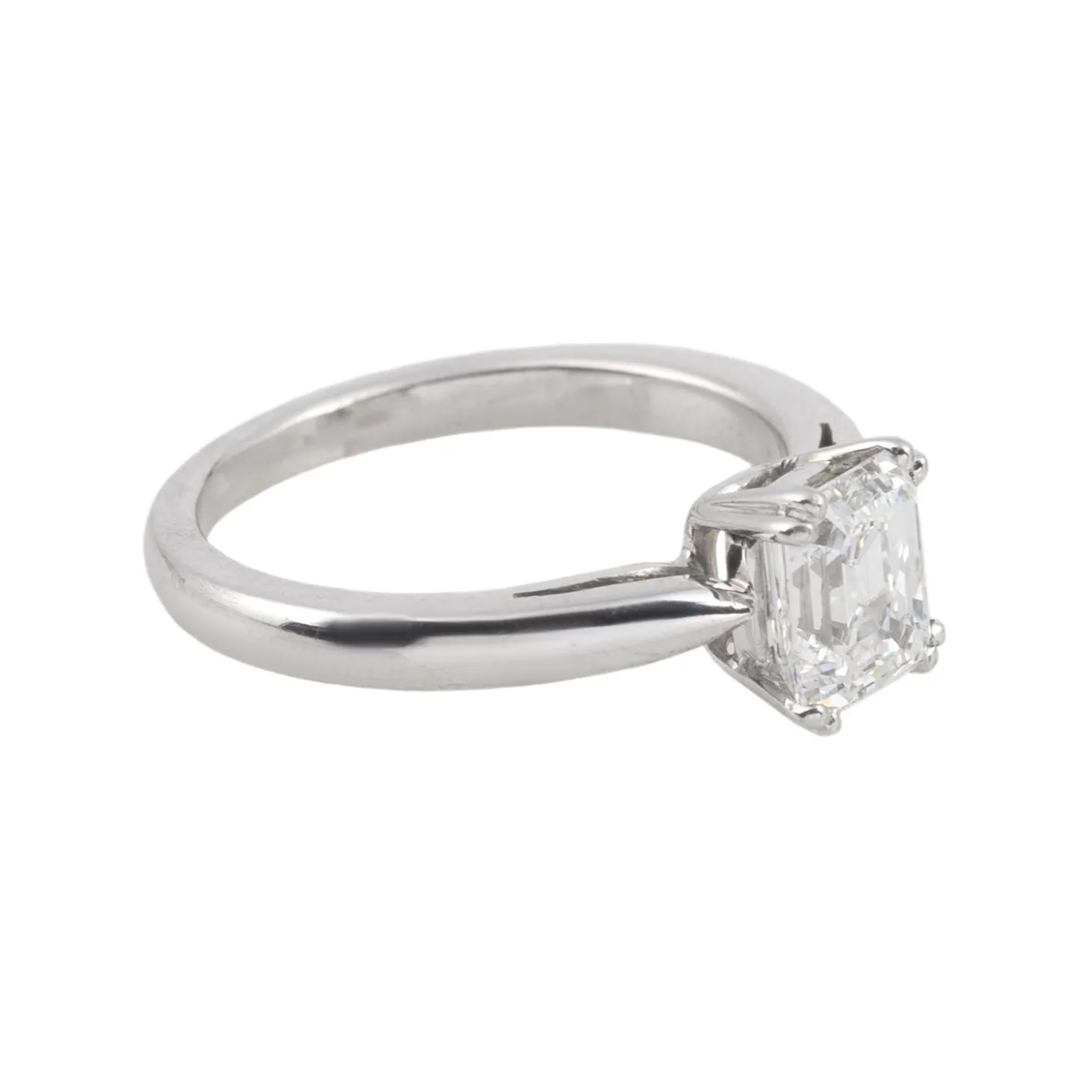 ANILLOS DE COMPROMISO Solitario en oro blanco con brillante color f, pureza vs1 y peso 1,51 ct.