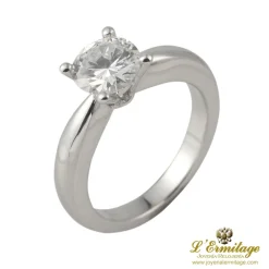 ANILLOS DE COMPROMISO Solitario oro blanco color f, pureza vs1 y peso 1,23 cts.