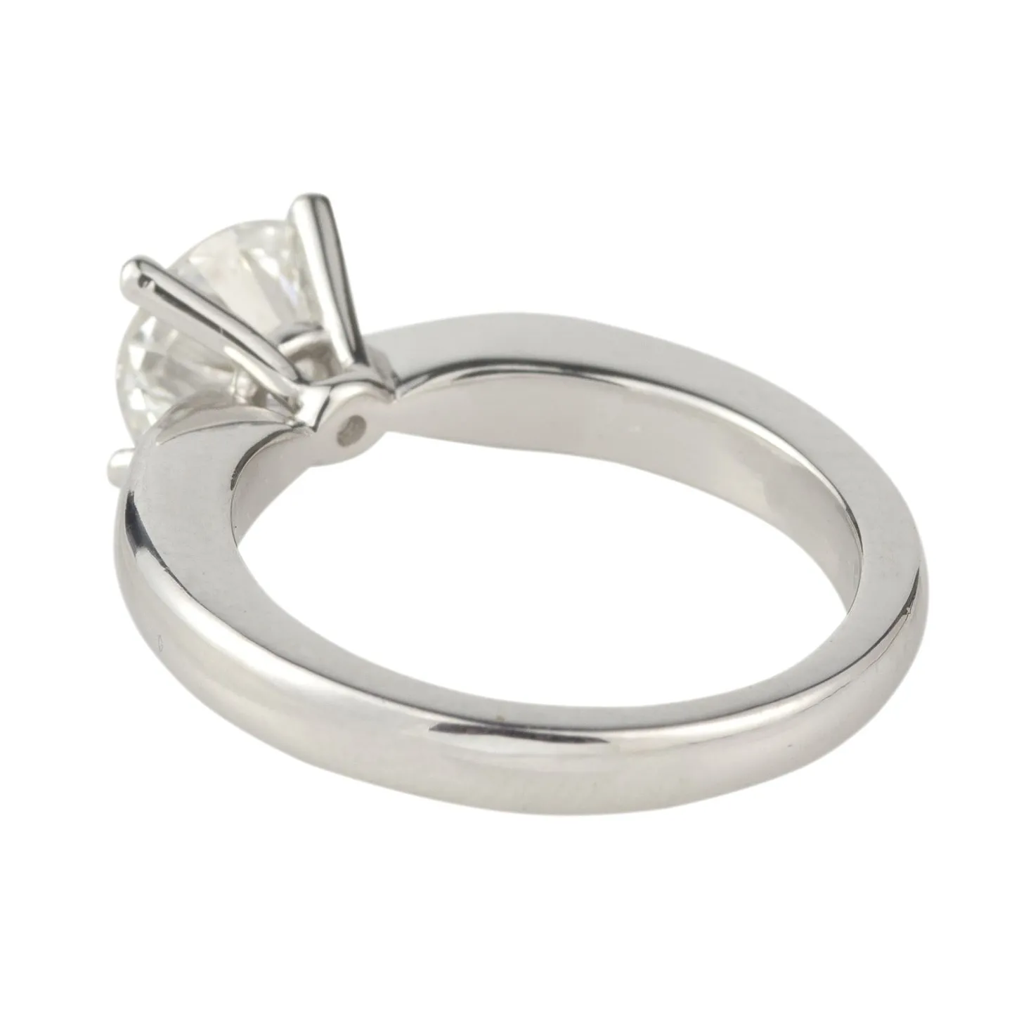 ANILLOS DE COMPROMISO Solitario oro blanco color f, pureza vs1 y peso 1,23 cts.