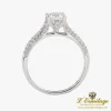 ANILLOS DE COMPROMISO Solitario en oro blanco con brillante color g, pureza vs1, y peso 0,75 ct
