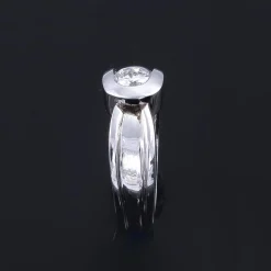 ANILLOS DE COMPROMISO Sortija solitario oro blanco.