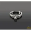 ANILLOS DE COMPROMISO Sortija solitario oro blanco color h, pureza vs1 y peso 0,62 cts.