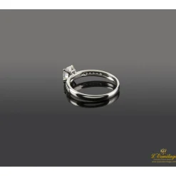 ANILLOS DE COMPROMISO Sortija solitario oro blanco color h, pureza vs1 y peso 0,62 cts.