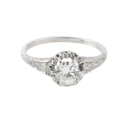 ANILLOS DE COMPROMISO Sortija solitario oro blanco color g, pureza si1 y peso 0,55 cts.