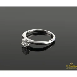ANILLOS DE COMPROMISO Sortija solitario oro blanco y diamante color g, pureza vs1 y peso 0,40 cts.