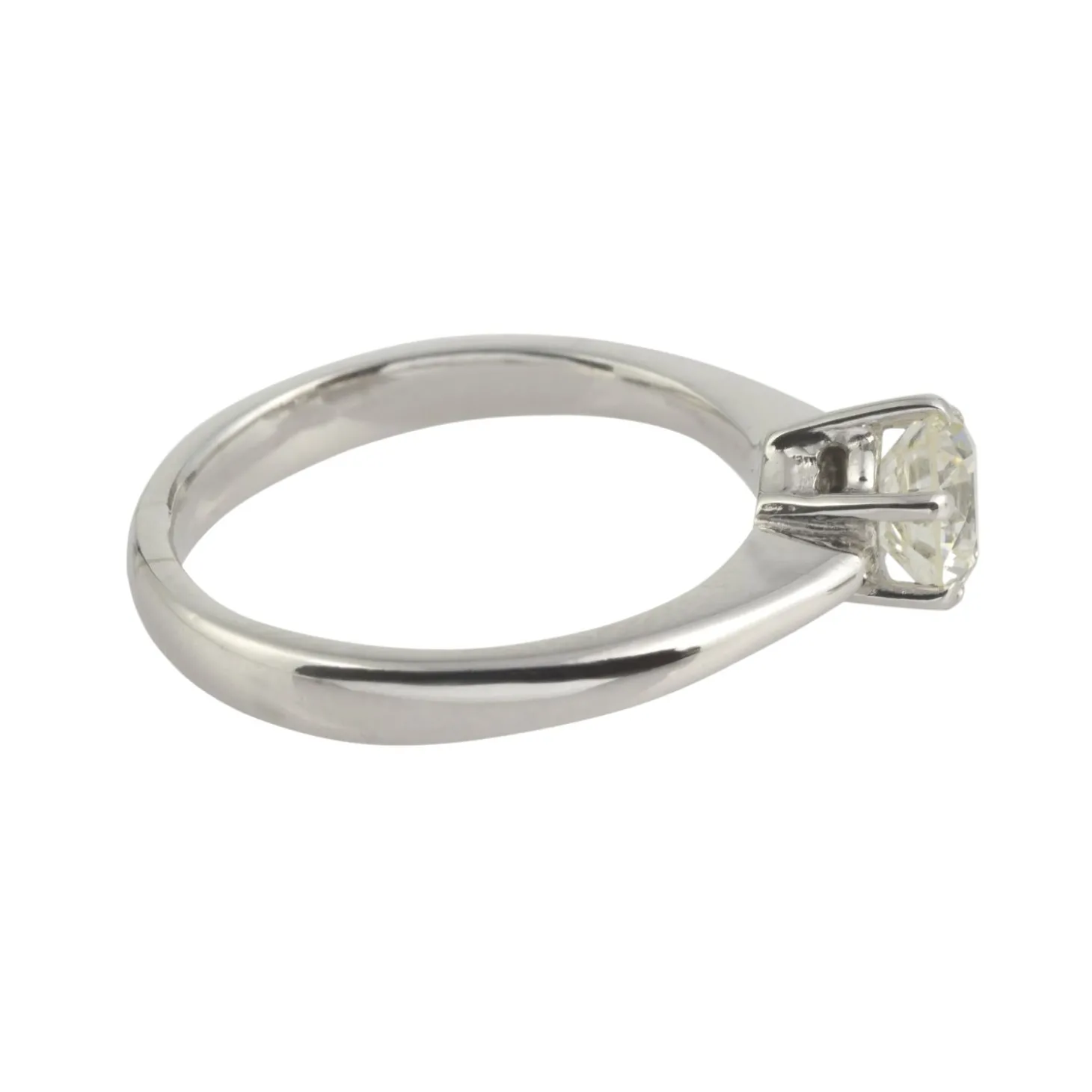 ANILLOS DE COMPROMISO Sortija solitario oro blanco color l, pureza vs1 y peso 0,65 cts.