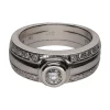 ANILLOS DE COMPROMISO Sortija solitario en oro blanco con brillantes.