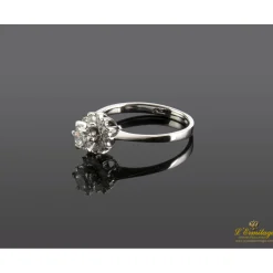 ANILLOS DE COMPROMISO Sortija solitario en oro blanco con brillante color g y peso 0,40 ct.