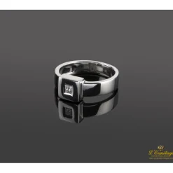 ANILLOS DE COMPROMISO Sortija solitario oro blanco.