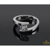 ANILLOS DE COMPROMISO Sortija solitario oro blanco color i, pureza vs1 y peso 0,51 cts.