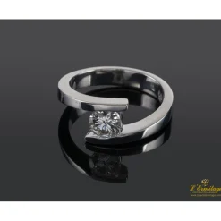 ANILLOS DE COMPROMISO Sortija solitario oro blanco color i, pureza vs1 y peso 0,51 cts.