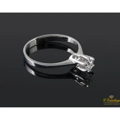 ANILLOS DE COMPROMISO Sortija solitario oro blanco color g, pureza si2 y peso 0,20 cts.