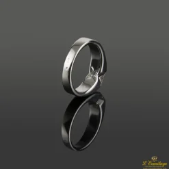 ANILLOS DE COMPROMISO Sortija solitario en oro blanco brillante princesa 0,72ct.