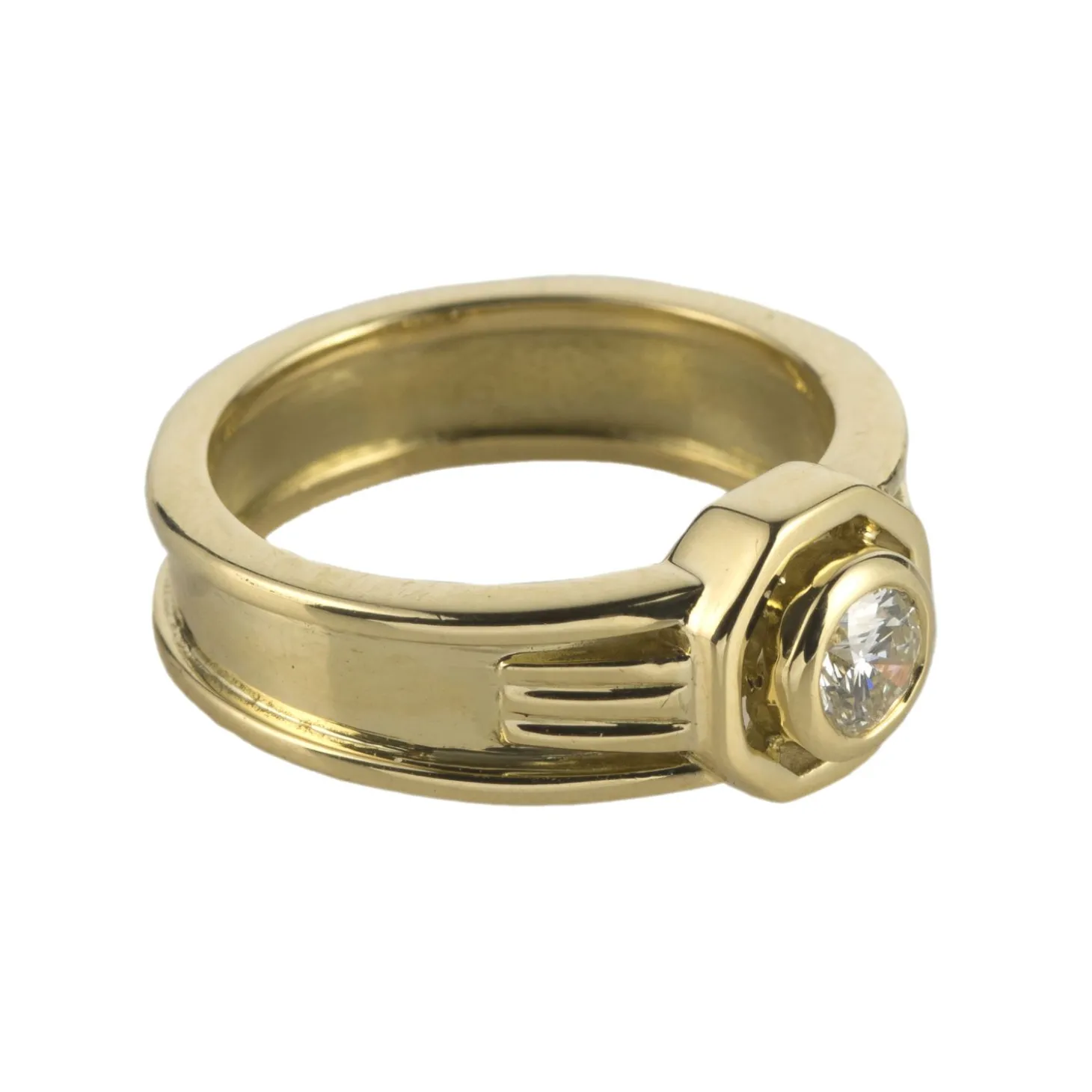 ANILLOS DE COMPROMISO Sortija solitario oro amarillo.