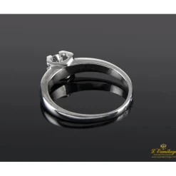 ANILLOS DE COMPROMISO Sortija solitario oro blanco color g, pureza si1 y peso 0,18 cts.