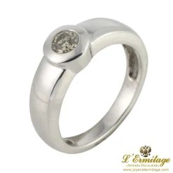 ANILLOS DE COMPROMISO Sortija solitario oro blanco.