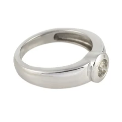 ANILLOS DE COMPROMISO Sortija solitario oro blanco.