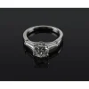 ANILLOS DE COMPROMISO Sortija solitario oro blanco y diamantes color h, pureza si1 y peso 1,69 cts.