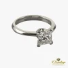 ANILLOS DE COMPROMISO Sortija solitario oro blanco color g, pureza vvs2 y peso 1,66 cts.