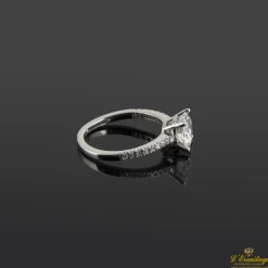 ANILLOS DE COMPROMISO Sortija solitario oro blanco color f, pureza vs1 y peso 1,55 cts.