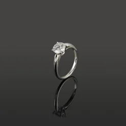 ANILLOS DE COMPROMISO Sortija solitario oro blanco color e, pureza vvs1 y peso 1,11 cts.