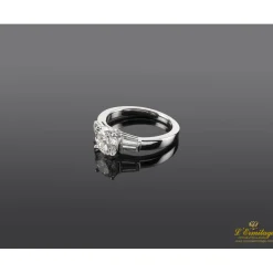 ANILLOS DE COMPROMISO Sortija oro blanco y diamantes color j, pureza vs1 y peso 1,26 cts.