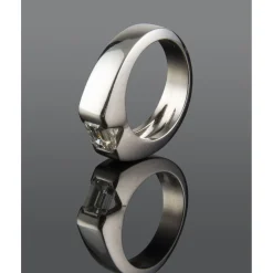 ANILLOS DE COMPROMISO Sortija solitario oro blanco color h, pureza vs1 y peso 1,11 cts.
