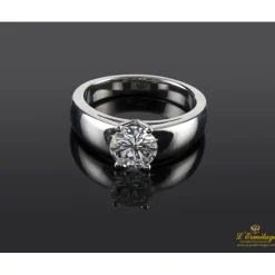 ANILLOS DE COMPROMISO Sortija solitario oro blanco color f, pureza vs2 y peso 1,10 cts.