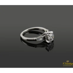 ANILLOS DE COMPROMISO Sortija solitario oro blanco y diamantes color f, pureza si2 y peso 0,95 cts.