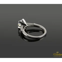 ANILLOS DE COMPROMISO Sortija solitario oro blanco y diamantes color f, pureza si2 y peso 0,95 cts.
