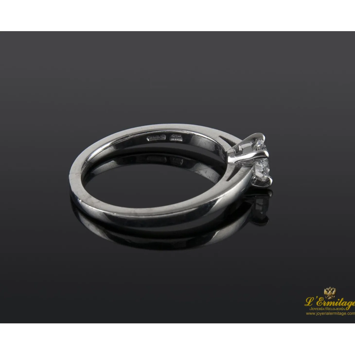 ANILLOS DE COMPROMISO Sortija solitario bulgari oro blanco