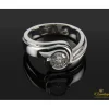ANILLOS DE COMPROMISO Sortija solitario oro blanco color h, pureza si2 y peso 0,64 cts.