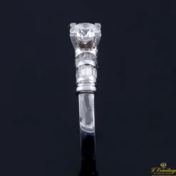 ANILLOS DE COMPROMISO Sortija solitario oro blanco color g, pureza si1 y peso 0,71 cts.