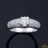 ANILLOS DE COMPROMISO Sortija oro blanco y diamantes color g, pureza si1 y peso 0,50 cts.
