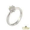 ANILLOS DE COMPROMISO Sortija solitario oro blanco color k, pureza vvs2 y peso 0,65 cts.