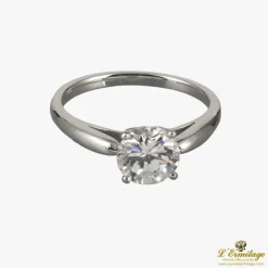 ANILLOS DE COMPROMISO Sortija solitario oro blanco color f, pureza vvs1 y peso 1,10 cts.