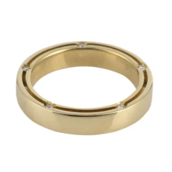 ANILLOS / SORTIJAS Alianza brad pitt oro amarillo y 10 diamantes, 3,30 mm. Talla nº: 10..