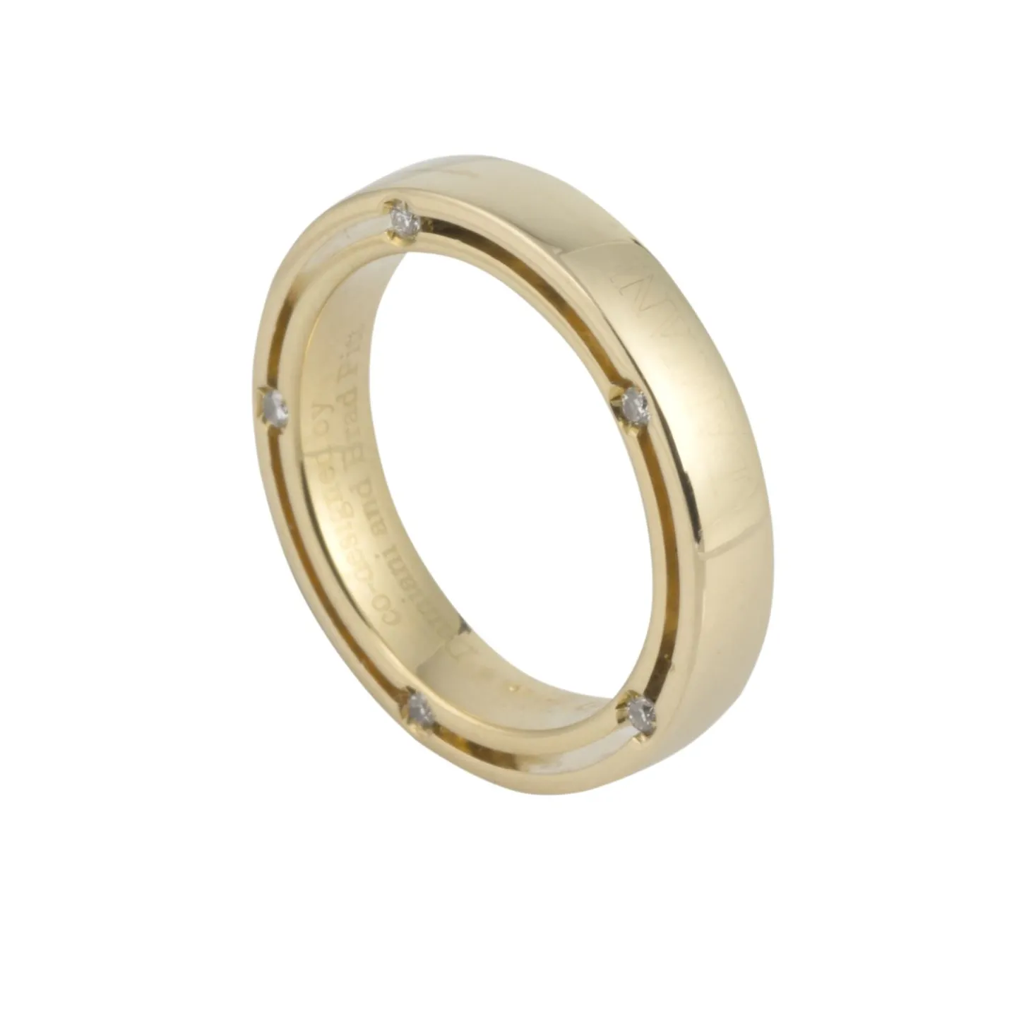 ANILLOS / SORTIJAS Alianza brad pitt oro amarillo y 10 diamantes, 3,30 mm. Talla nº: 10..