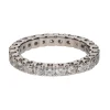 ANILLOS / SORTIJAS Alianza catalana en oro blanco con brillantes. Talla 11.