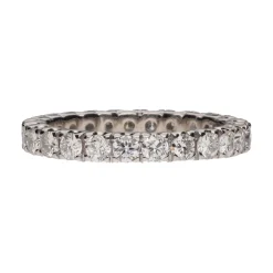 ANILLOS / SORTIJAS Alianza catalana en oro blanco con brillantes. Talla 11.