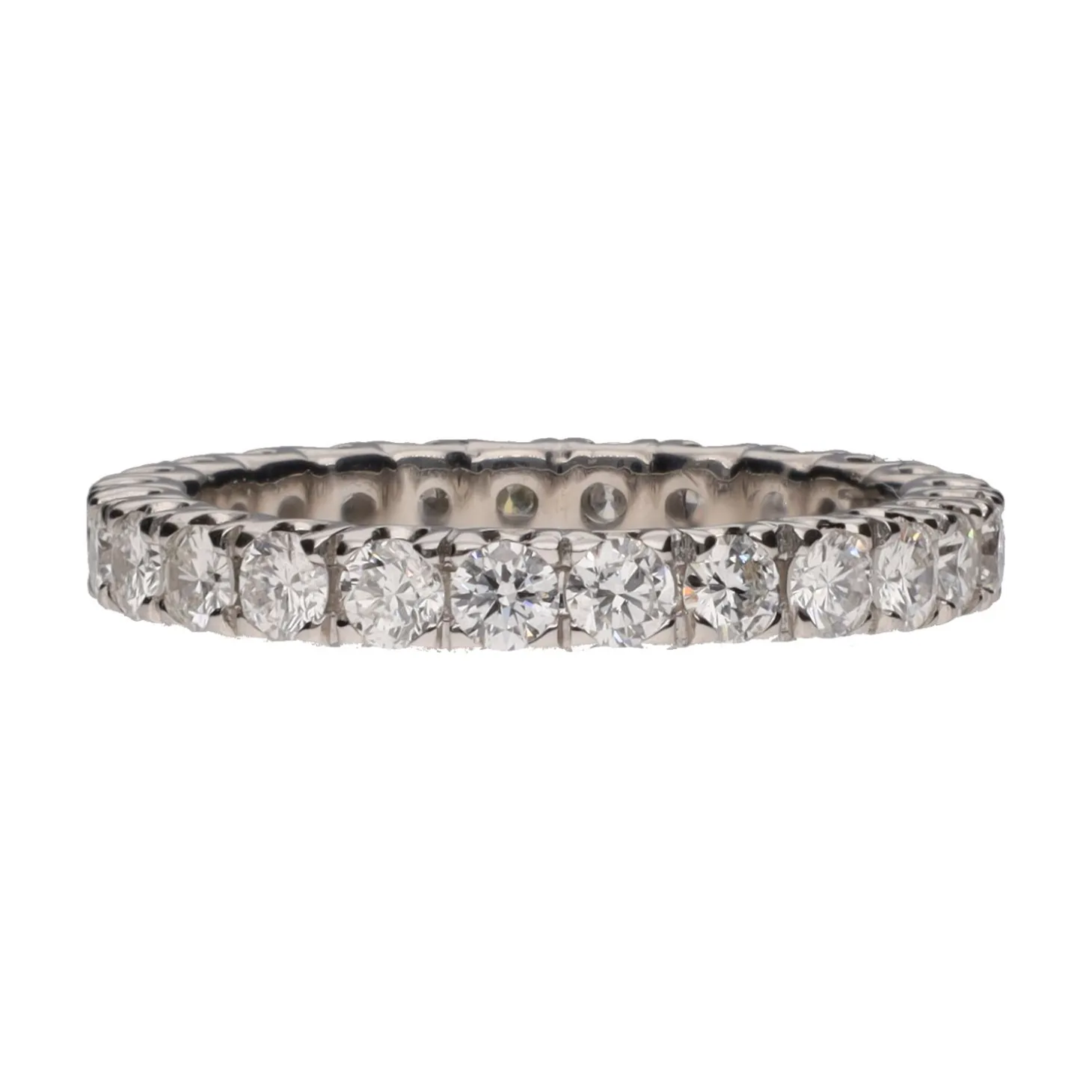 ANILLOS / SORTIJAS Alianza catalana en oro blanco con brillantes. Talla 11.