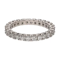 ANILLOS / SORTIJAS Alianza catalana en oro blanco con brillantes. Talla 13.