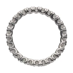 ANILLOS / SORTIJAS Alianza catalana en oro blanco con brillantes. Talla 13.