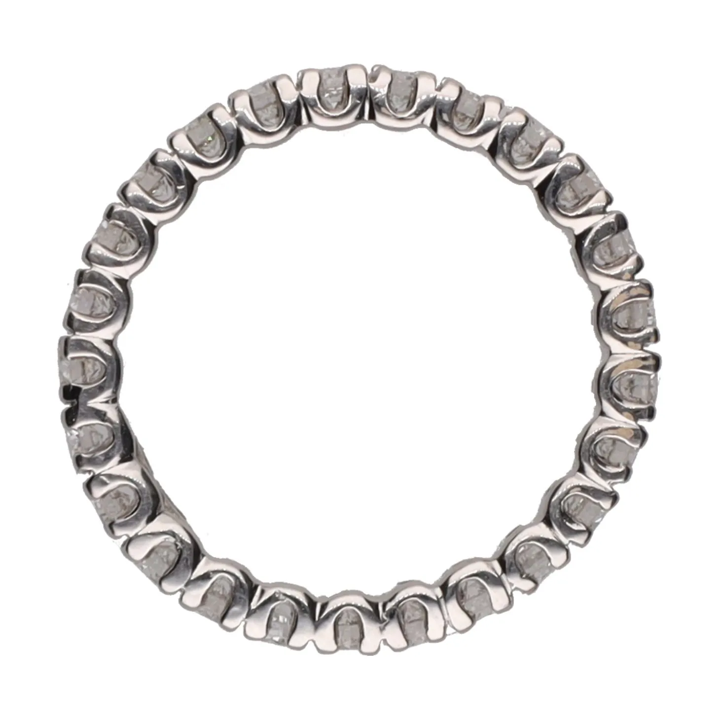ANILLOS / SORTIJAS Alianza catalana en oro blanco con brillantes. Talla 13.