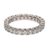ANILLOS / SORTIJAS Alianza catalana en oro blanco con brillantes. Talla 11.