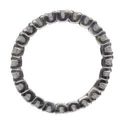 ANILLOS / SORTIJAS Alianza catalana en oro blanco con brillantes. Talla 11.