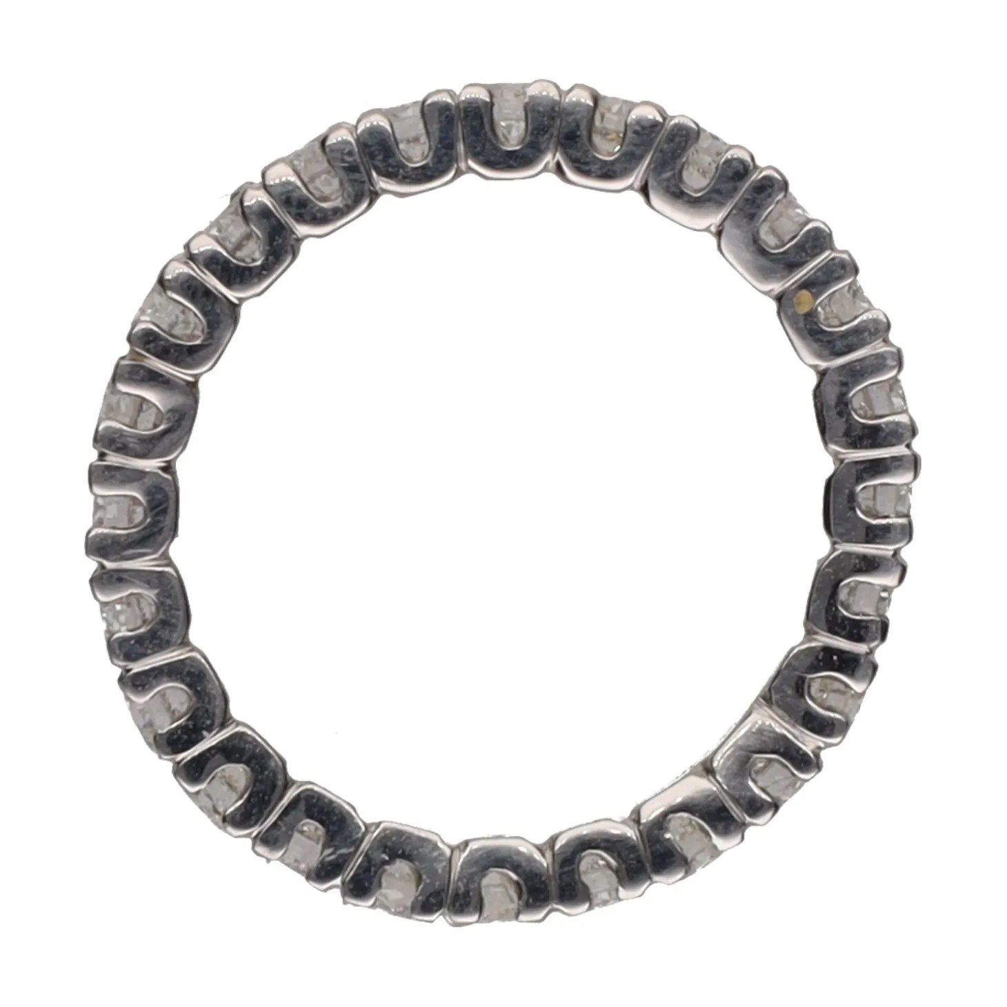 ANILLOS / SORTIJAS Alianza catalana en oro blanco con brillantes. Talla 11.